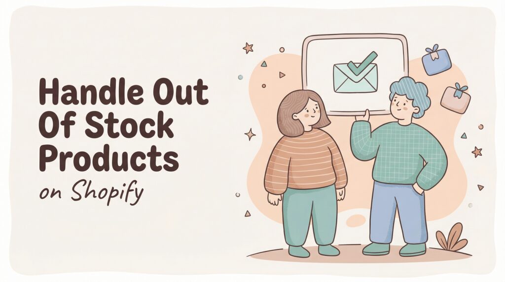 Handle out of stock products on Shopify - featured image showing inventory management illustration
